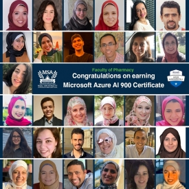 Faculty of Pharmacy Staff members &amp; Students Microsoft Azure 900 AI certification