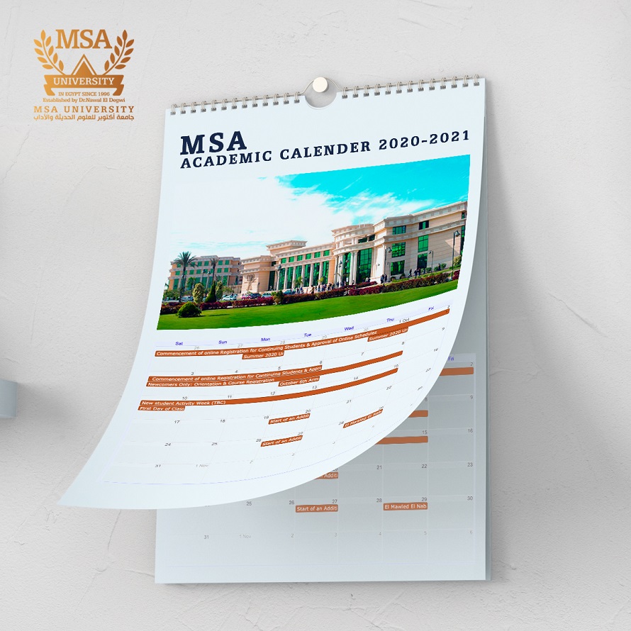 MSA Calendar 2020-2021