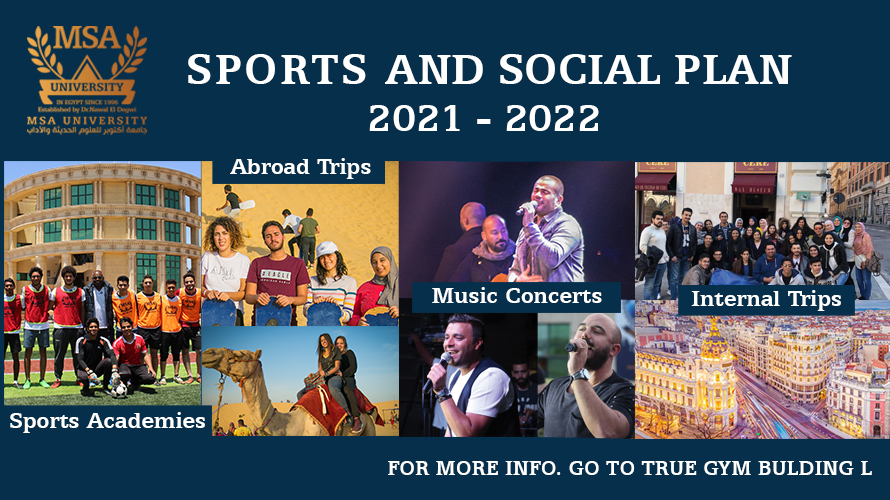 MSA University - Sports & Social Plan - 2021/2022