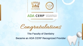 Faculty of Dentistry became ADA CERP Recognized Provider