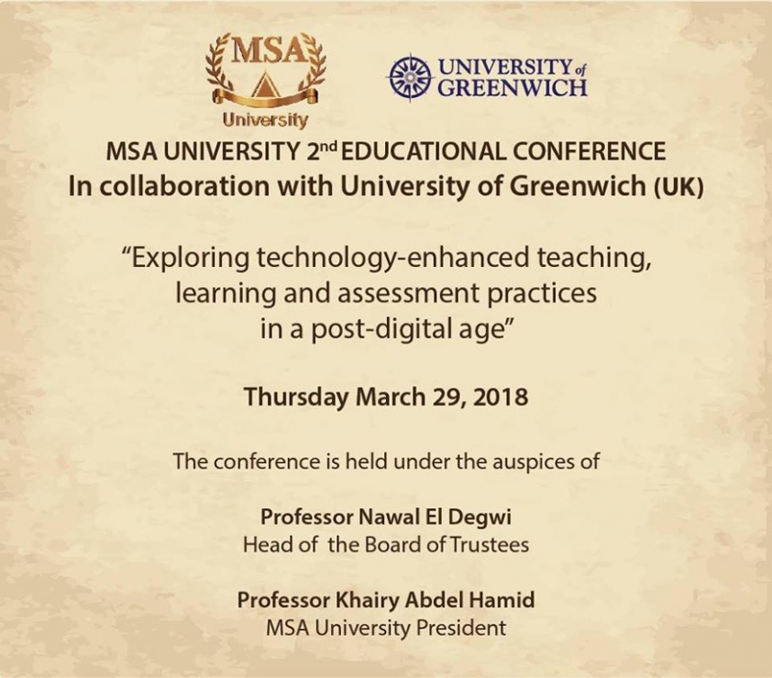 MSA second annual international conference on Learning, Teaching and Assessment